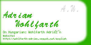 adrian wohlfarth business card